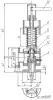 spring-type angle safety valve with damper, DN50, PN100 